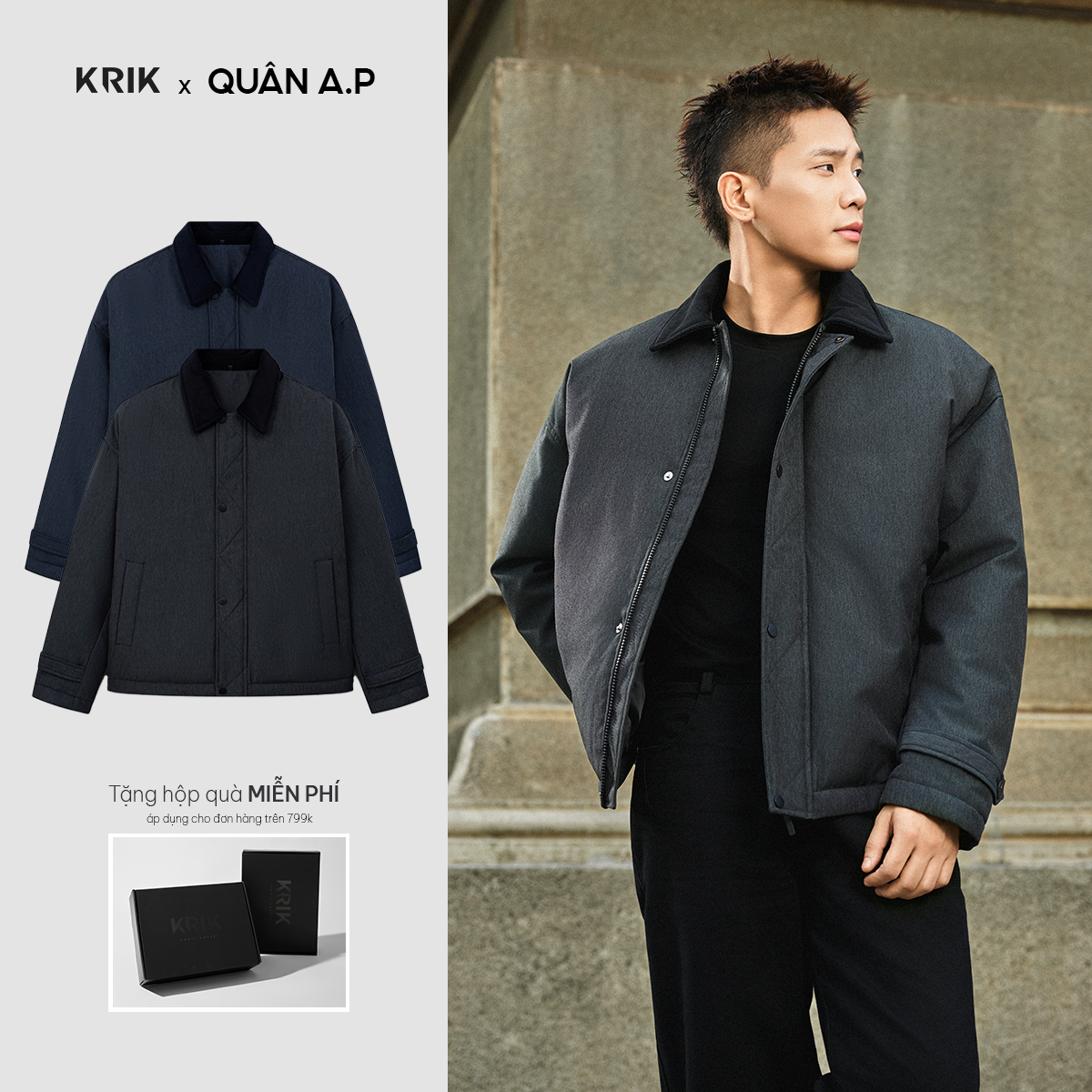 Áo Khoác Phao Nhồi Bông Regular 5218