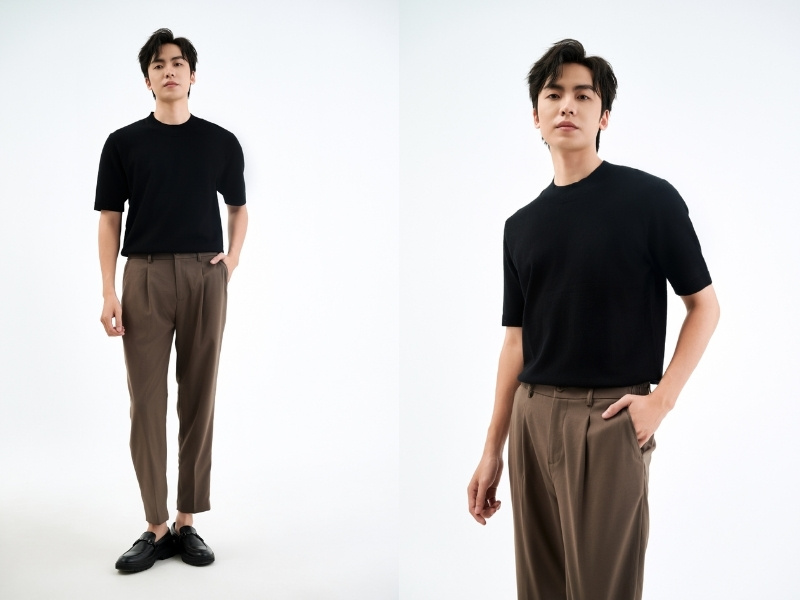 Áo đen phối quần màu gì