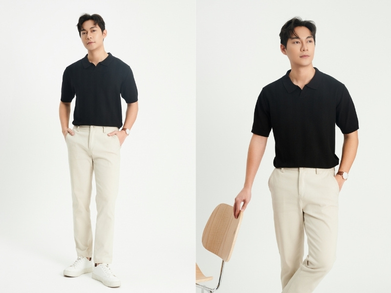 Áo đen phối quần màu gì