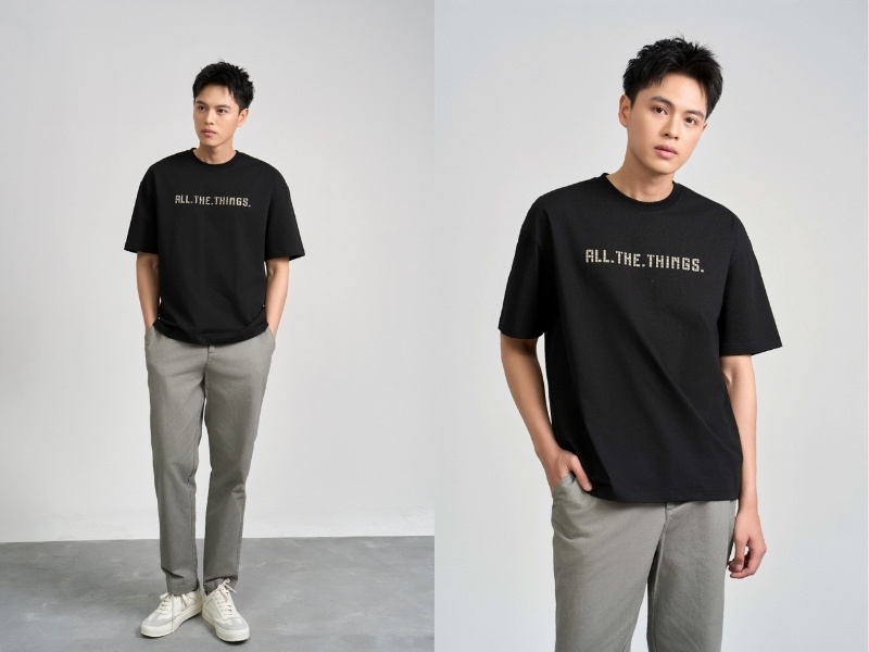 Áo đen phối quần màu gì