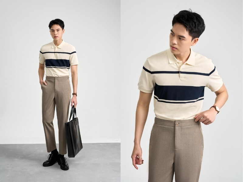 quần nâu phối áo màu gì 