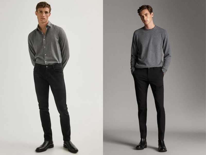 quần jean đen phối với áo màu gì