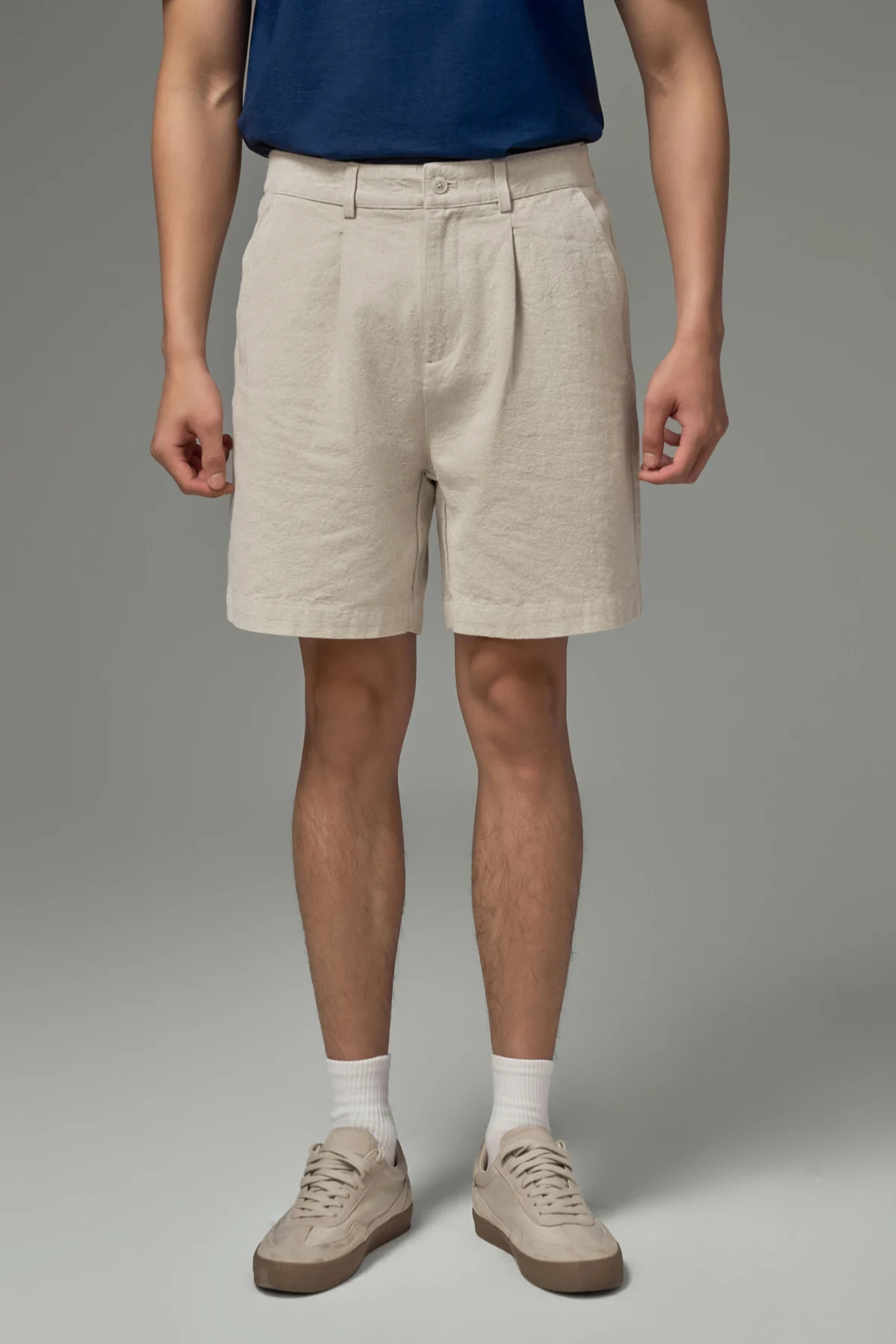 Quan-Short-Kaki-Cap-Chun-1-2-Vai-Tron-Classic-8182-1-v1774343490